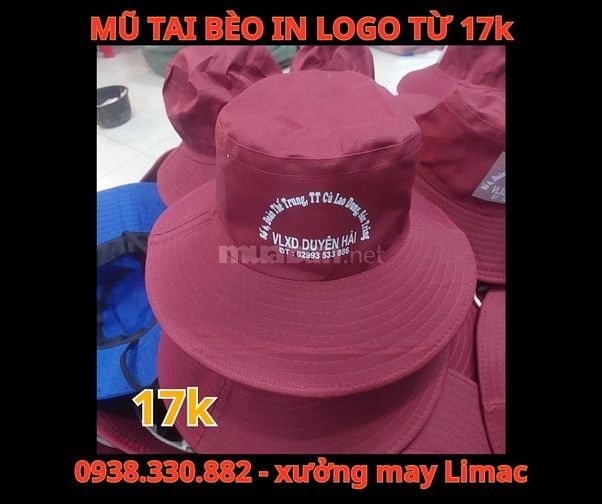 LIMAC chuyên mũ tai bèo in logo Hội Liên Hiệp Phụ Nữ Việt Nam