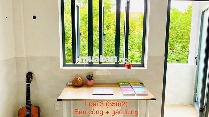 Phòng trọ 35m2 full nội thất, cửa sổ lớn