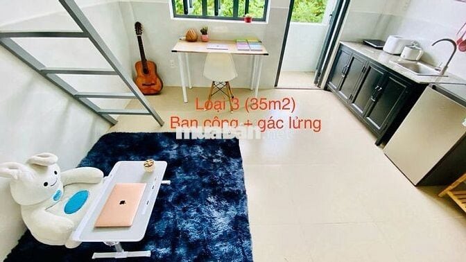Phòng trọ 35m2 full nội thất, cửa sổ lớn