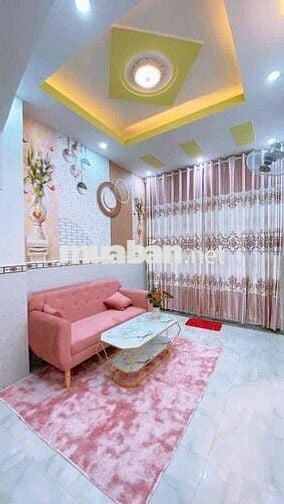 nhà 1 trệt 1 lầu hẻm xe hơi 3x8 đẹp mê li q12