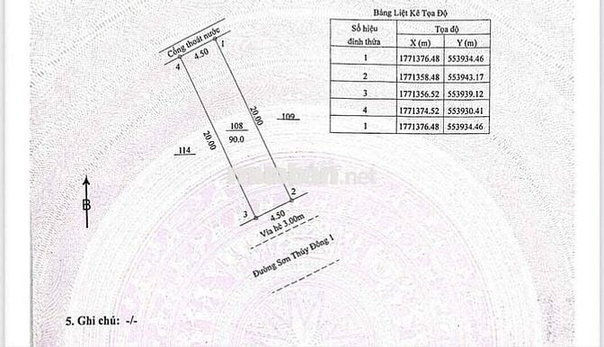 Bán lô đất đường Sơn Thuỷ Đông Hoà Hải gần biển Sơn Thuỷ 90m2