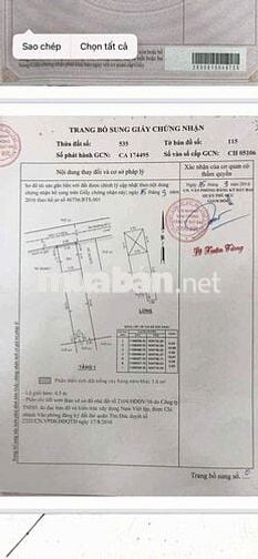 Chính chủ bán nhà đường OTO đối diện Vạn Phúc 80m2 chỉ 6.5TỶ TL