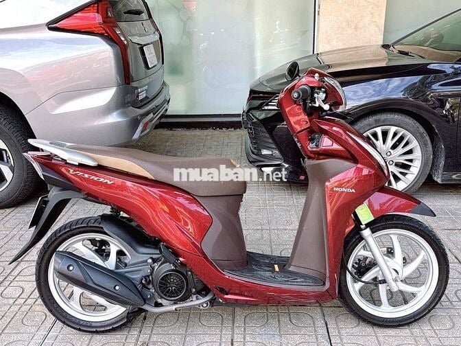 Bán xe Honda Vision màu đỏ khoá Smartkey đời 2020