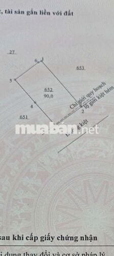 đất vuông nét ngõ Ô tô, đường Mai Đăng Chơn, Ngũ Hành Sơn - Đà Nẵng