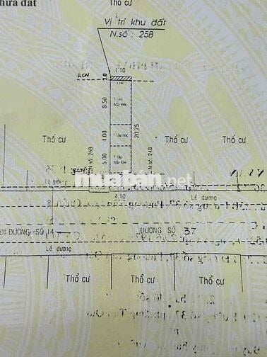 BÁN NHÀ (4,10mX20m) MẶT TIỀN ĐƯỜNG SỐ 37 TÂN QUY QUẬN 7