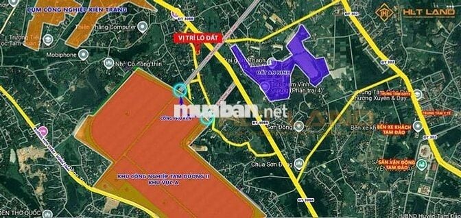 Bán đất thổ cư cổng KCN Tam Dương, Vĩnh Phúc