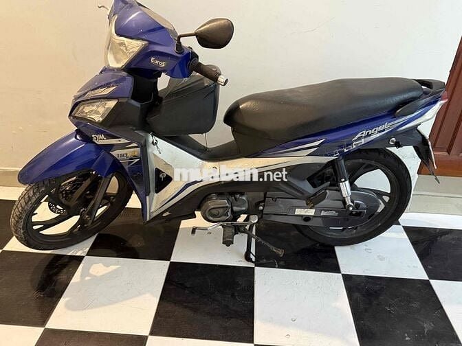 Xe máy SYM Angel 108cc màu xanh bạc đen chính chủ