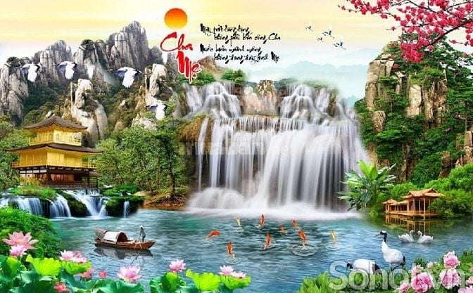 Tranh gạch 3d phong cảnh đồng quê - XCX43