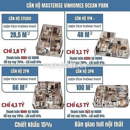 Mở bán cơ hội duy nhất để sở hữu nhà Masterise tại OCP3
