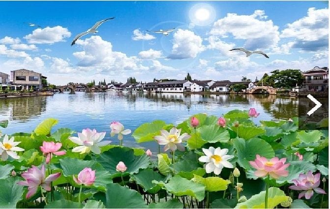 Tranh gạch 3d phong cảnh đồng quê - XCX43