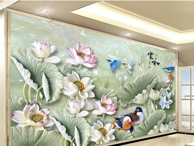 Tranh gạch 3d dán tường phòng khách - hành lang - CXV44