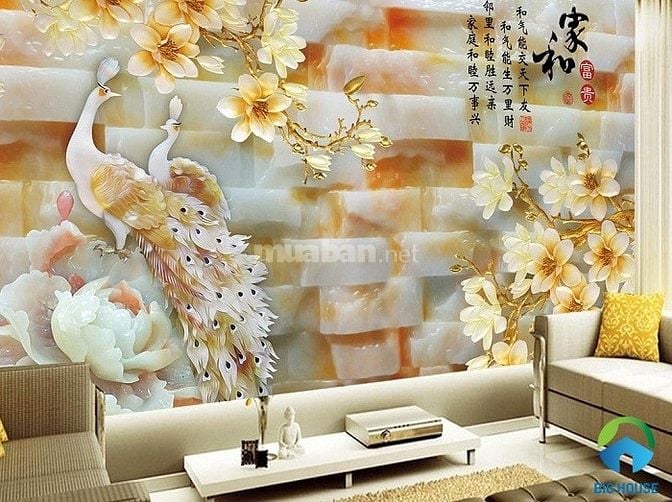 Tranh gạch 3d dán tường phòng khách - hành lang - CXV44