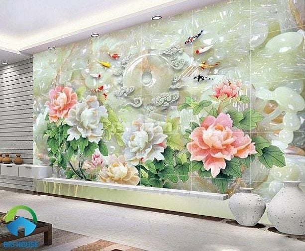Tranh gạch 3d dán tường phòng khách - hành lang - CXV44