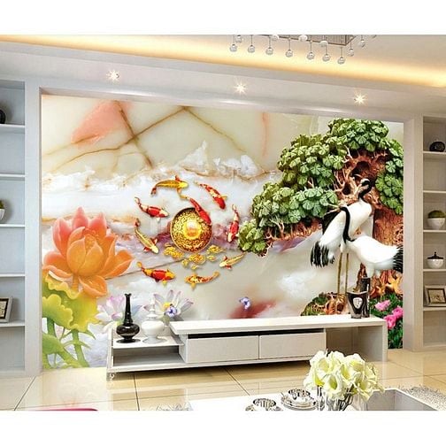 Tranh gạch 3d dán tường phòng khách - hành lang - CXV44