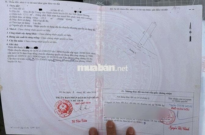 Đất TTHC Dĩ An phường Dĩ An Tp Dĩ An