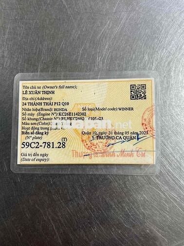 WINNER 2018 9 CHỦ TPHCM HỖ GÓP OĐ CÓ GL ĐỖI XE