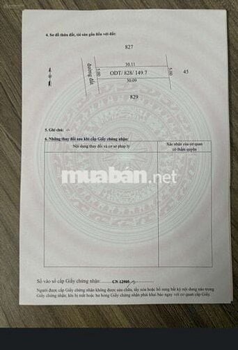 Chủ kẹt tiền bán nhanh lô đất full thổ cư 650tr. DT 149m2, SHR