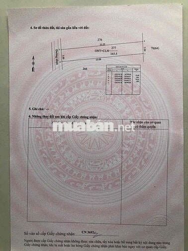 Bán lô 165m2 giá 500tr Đ. Đặng Văn Trước gần KCN Trảng Bàng, shr