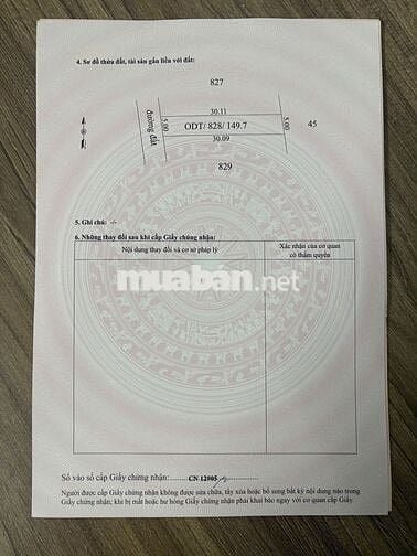BÁN ĐẤT: 148m2 thổ cư 1/ Hương Lộ 2 - TT Trảng Bàng - SHR