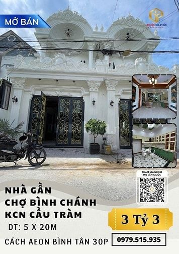 NHÀ MẶT TIỀN GẦN CHỢ BÌNH CHÁNH | KCN CẦU TRÀM | GIỎ HÀNG HƠN 100 CĂN