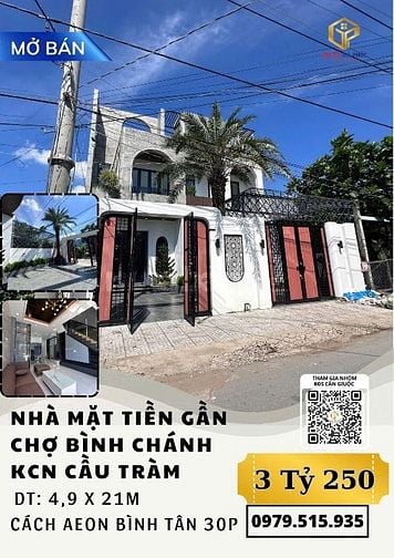 NHÀ MẶT TIỀN GẦN CHỢ BÌNH CHÁNH | KCN CẦU TRÀM | GIỎ HÀNG HƠN 100 CĂN