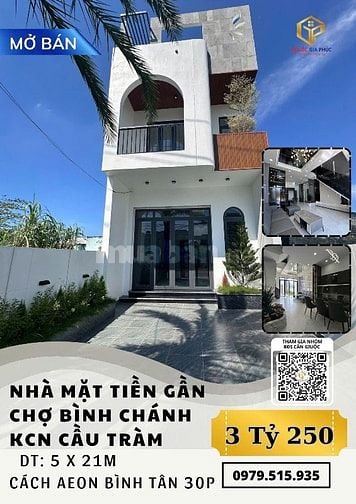 NHÀ MẶT TIỀN GẦN CHỢ BÌNH CHÁNH | KCN CẦU TRÀM | GIỎ HÀNG HƠN 100 CĂN