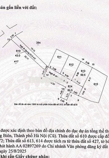 Bán 3 mảnh đất đẹp đối diện Aeon Long Biên diện tích 50m Ôtô vào đất