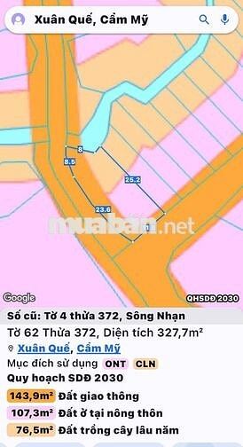 Cơ Hội Đầu Tư Vàng Đất Rẻ Thổ Cư Ven Suối Giáp SB Long Thành Chỉ 17km
