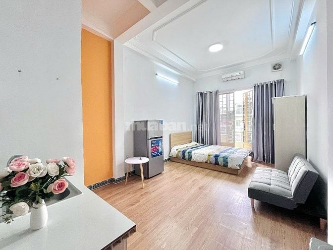 CHDV full nội thất, ban công-cửa sổ, ko chung chủ, mặt tiền đường. 5tr