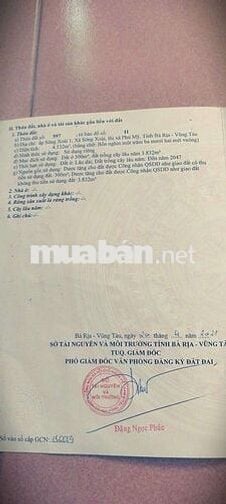 BÁN ĐẤT SÔNG XOÀI, PHÚ MỸ, BRVT