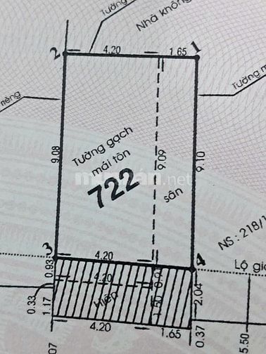 Bán nhà HXH cách MT Bùi Văn Ngữ khoảng 50m. DT 5,85x11.4m 2Pn 2WC