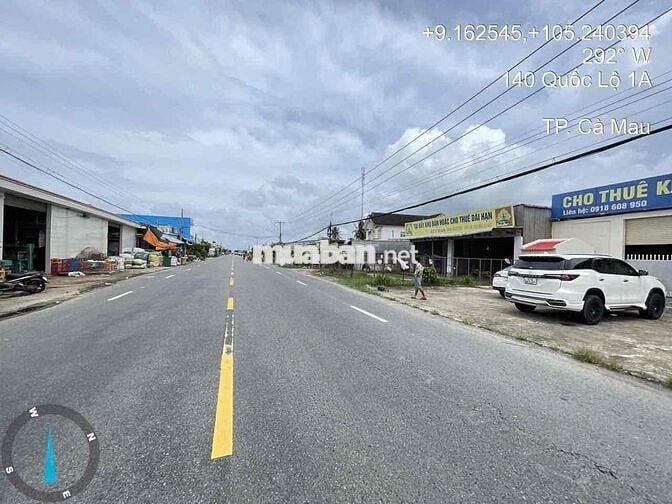 🏭 BÁN KHO XƯỞNG MẶT TIỀN QUỐC LỘ 1A – TP CÀ MAU
