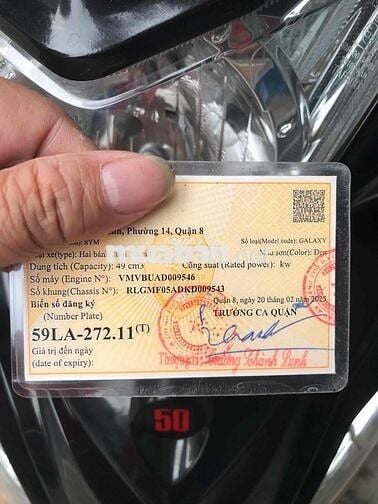 Xe 50cc Sym Galaxy . 2020 . Bstp 9 chủ