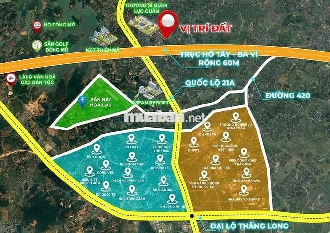Cần bán mảnh đất 100m2 ở Hoà Lạc