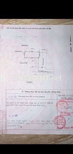 Nhà hẻm Liên Khu 10-11 (Phan Anh) P.BTĐ 2.7x11 1lầu 2tỷ 500 triệu