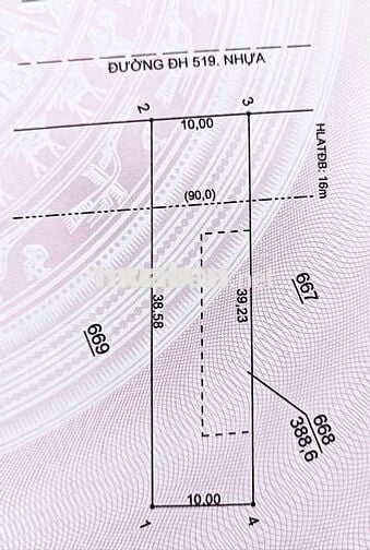 Đất HCM ngay trung tâm Phứơc Sang (10*39) trên MT đưòg huyện 32m 680tr