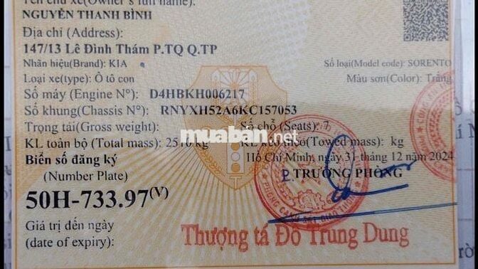 Kia Sorento 2019 2.2 DAT - 196000 km cửa sổ trời