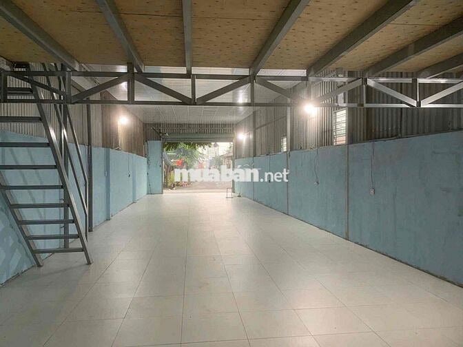 CHO THUÊ NHÀ - KHO 5x25m - NỞ HẬU 6m - GÁC LỬNG - NỀN GẠCH MEN
