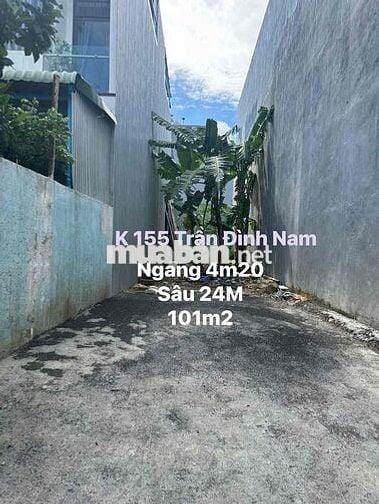 bán đất dt 101m kiệt 2 oto tránh nhau Lê Đình kỵ