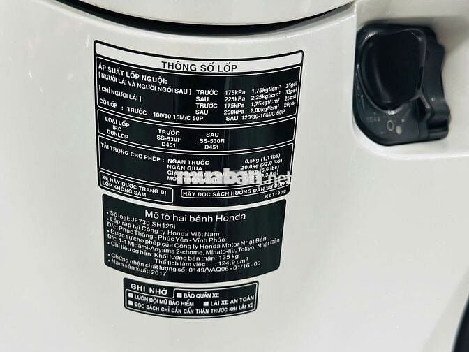 XE MÁYTHANH TÙNG_SH VIỆT 125 TRẮNG KHÓA SMK ZIN