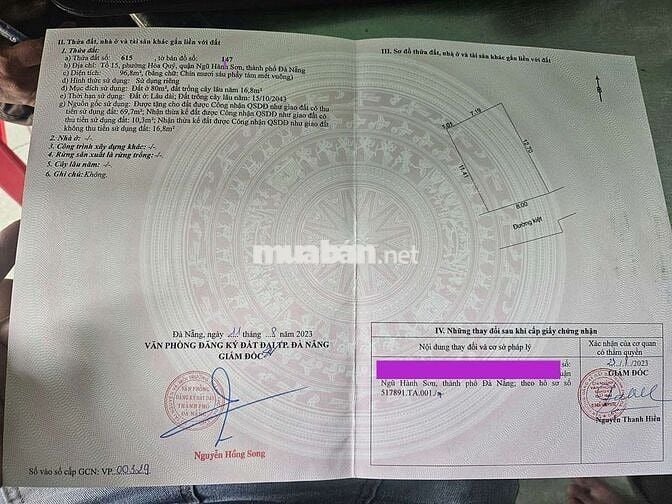 Bán Kiệt Ô tô 5m.  533 Mai đăng chơn ô tô tới nơi . 2 tỷ 950. Có tl.