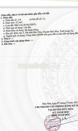 🔥 CHÍNH CHỦ GỬI ĐẤT MẶT TIỀN ĐƯỜNG 825 – TRUNG TÂM THỊ TRẤN ĐỨC HÒA 🔥