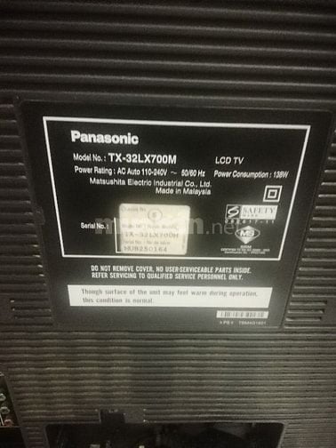 BÁN THỢ: Tivi Panasonic cũ, 32 inch, không internet. 