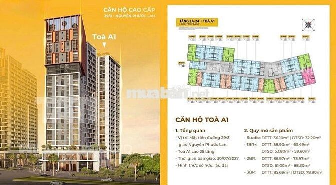 Căn STUDIO *** còn lại dự án Sun CORA