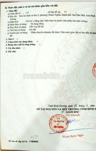 Chính chủ cần bán lô đất góc 2 mặt tiền chánh nghĩa ,trung tâm TP TDM