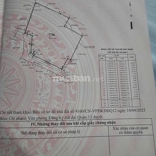 Bán 1450m Hẻm xe tải, Quốc lộ 1A, phường Tân Chánh Hiệp, Q.12. 