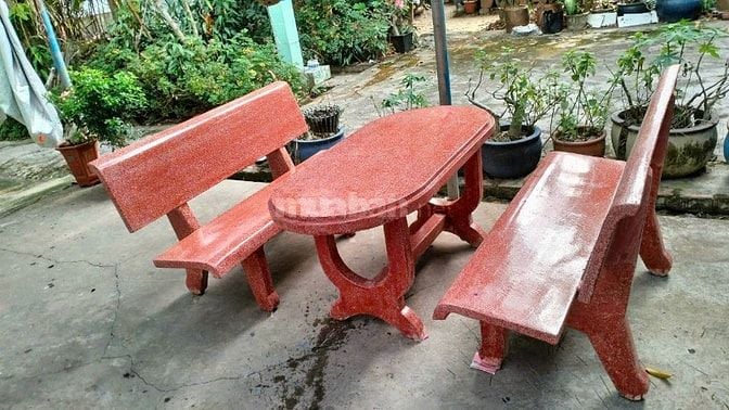 Bộ bàn ghế đá ngoài trời Bình Dương
