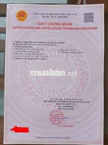 Đất thổ cư mặt tiền đường ô tô 1 sẹc QL N2