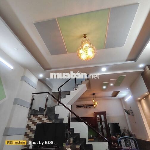 Nhà 54.2m2 1trệt 2lầu có 3pn 4wc sân thượng hẻm xe hơi HBP 5.6tỷ tl