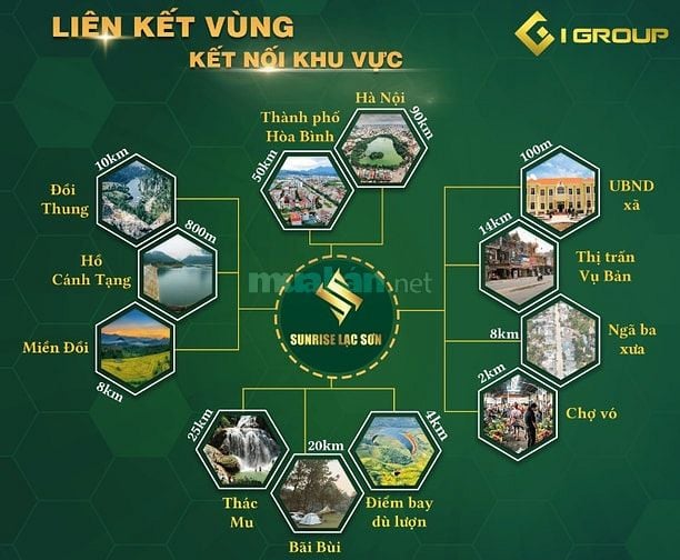 Đất nền dự án Sunrise Lạc Sơn, sẵn sổ đỏ 120m2, tiềm năng nhìn thấy